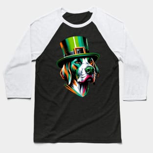 Portuguese Pointer Ready for Saint Patrick's Day Fun Baseball T-Shirt